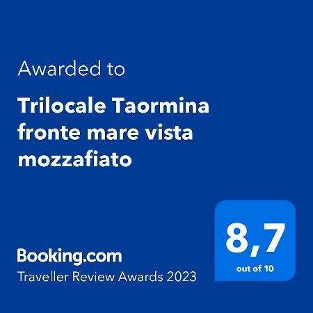 Trilocale Taormina Fronte Mare Vista Mozzafiato *